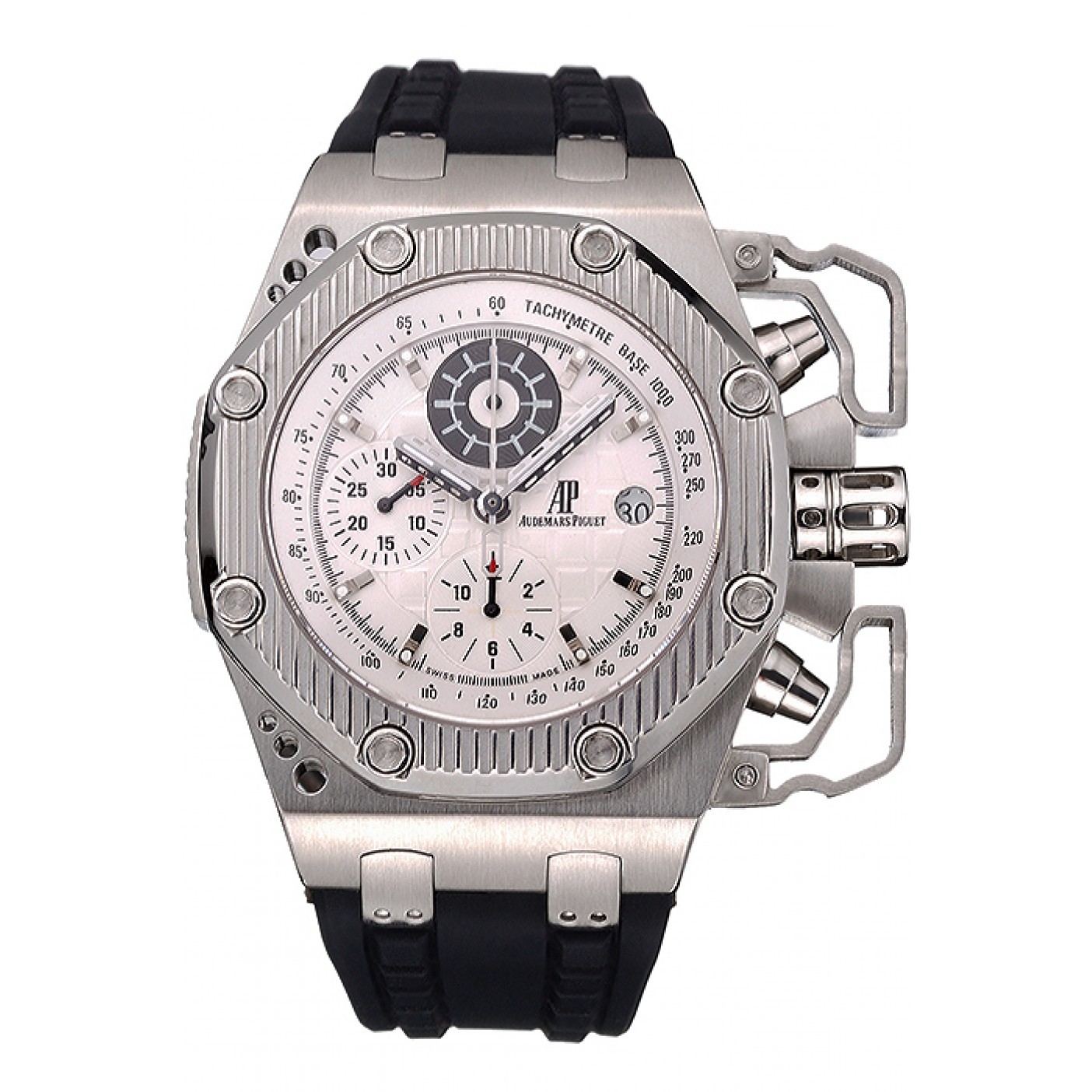 Swiss Audemars Piguet Royal Oak Offshore Survivor White Dial Stainless Steel Case Black Rubber Strap 622859